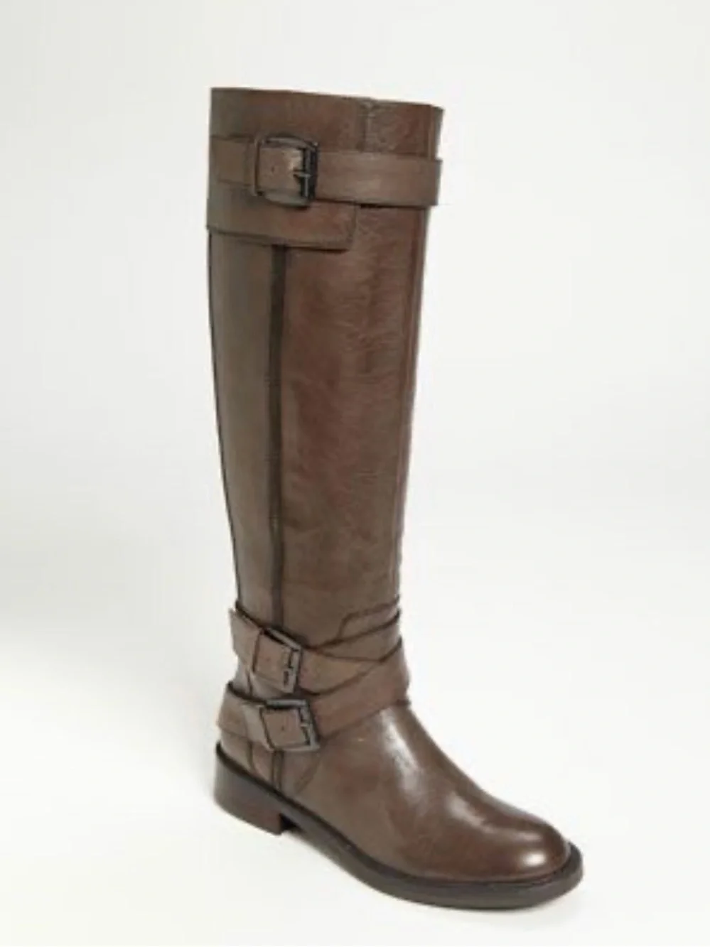Enzo Angiolini Taupe Saylem leather knee high riding boots Size 6M
